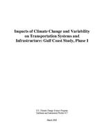 [2008-03] Impacts of Climate Change and Variability on Transportation Systems and Infrastructure